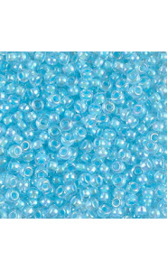 Miyuki rocailles Perlen 8/0 - Aqua lined crystal ab 8-278